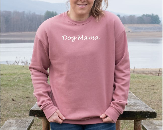 Handwritten "Dog Mama" Crew Sweatshirt