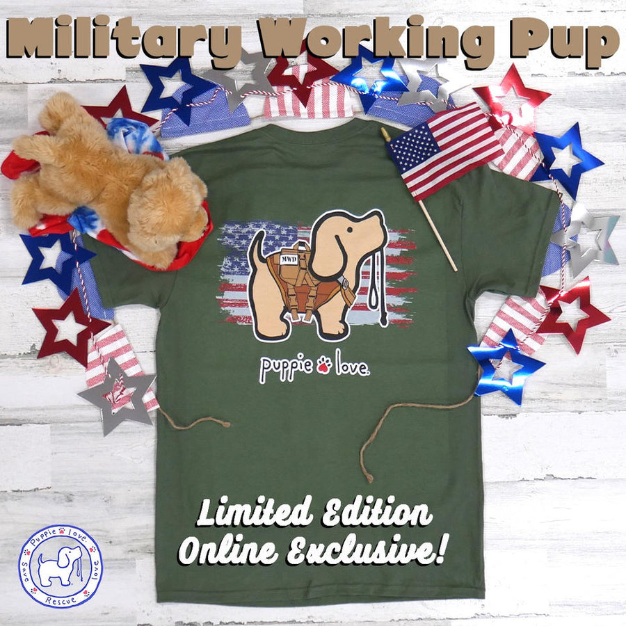 Puppie Love "Military Pup" Tee