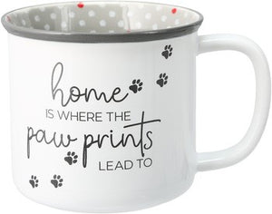 Home is Where the Paw Prints Lead To Mug
