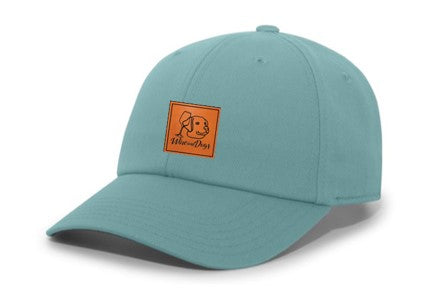 Wine & Dogs Leather Patch Cap
