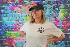 Wine & Dogs Leather Patch Cap