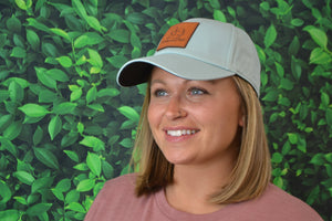 Wine & Dogs Leather Patch Cap