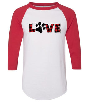 LOVE Paw Valentines Jersey Tee