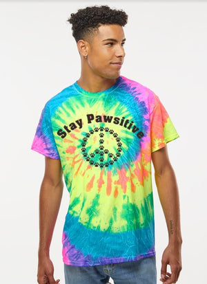 Stay Pawsative Tie Dye Tees