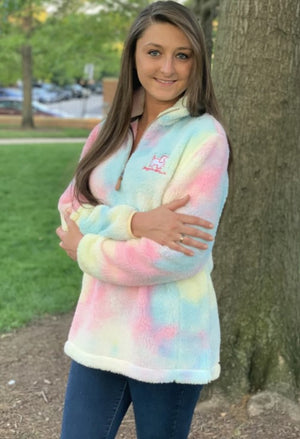 Puppie Love Pink Tie Dye Fleece