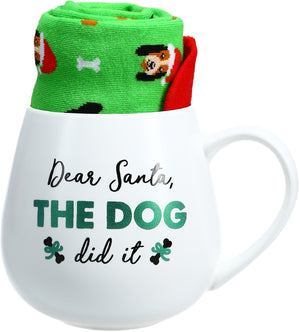 Dear Santa 15.5 oz Mug & Sock Gift Set