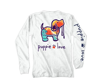 Puppie Love "Vintage Surf Pup" Long Sleeve Tee