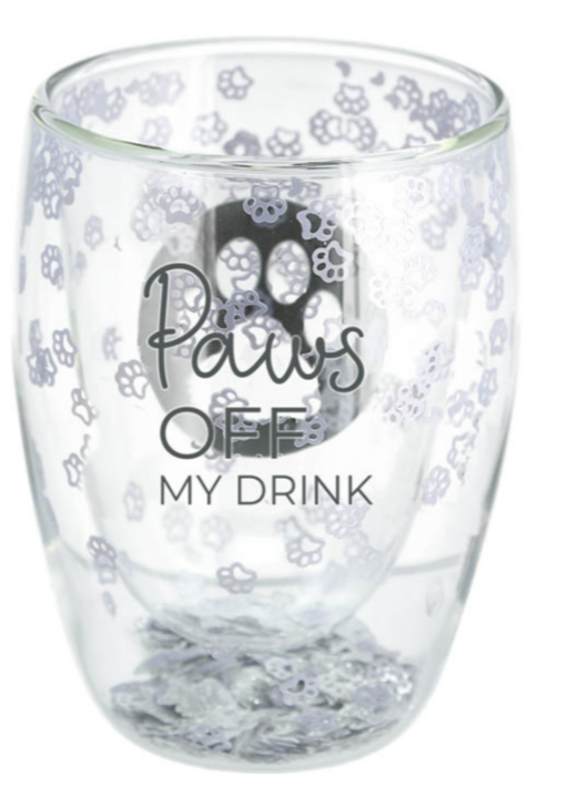 Paws Off - 10 oz Double Walled Stemless Wine Glass